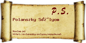 Polanszky Sólyom névjegykártya